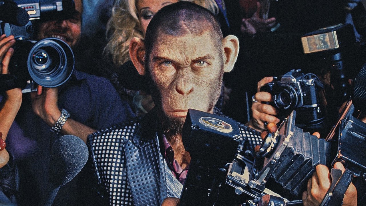 Robbie Williams è rappresentato da una scimmia