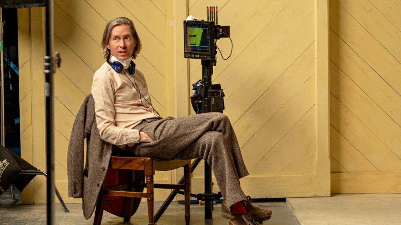 Wes Anderson sul set