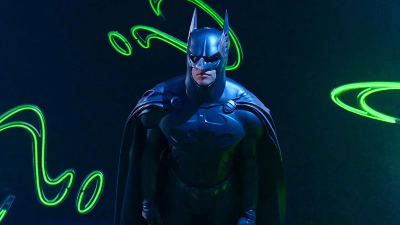 Batman in una scena di Batman Forever.
