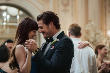 Material Love Pedro Pascal Dakota Johnson Dancing