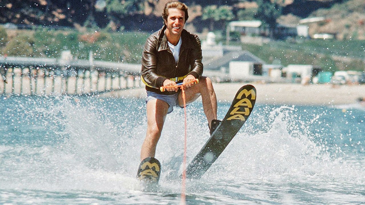 Fonzie in una scena di Happy Days