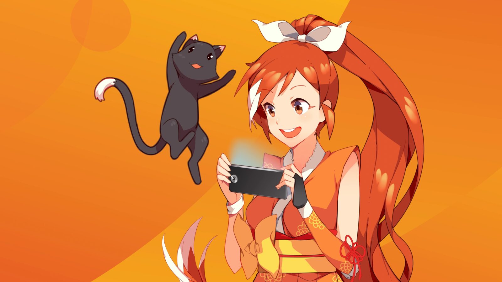 Un'immagine della mascotte di Crunchyroll