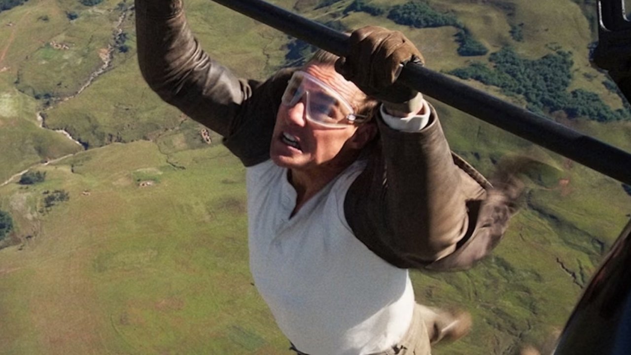 Mission: Impossible - The Final Reckoning, Tom Cruise durante un'acrobazia