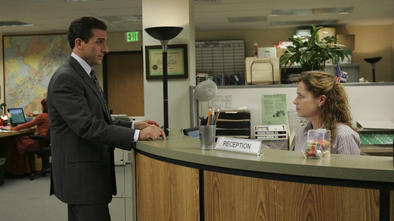 The Office, Steve Carell e Jenna Fischer in una scena