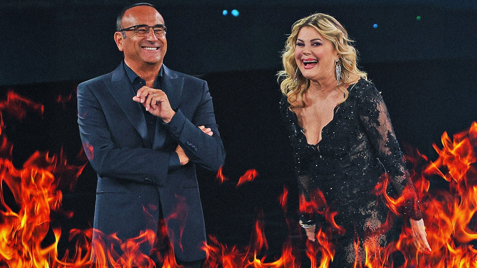 Carlo Conti e Valeria Marini a Ne vedremo delle Belle