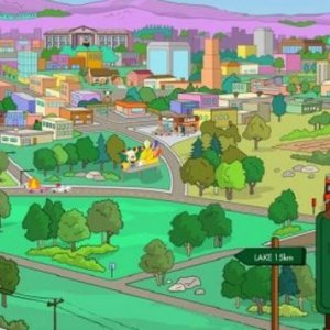 Sprinfield nella mitica sigla dei Simpson.