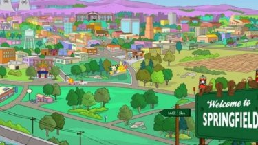 I Simpson Springfield Scena Serie Tv Animazione Fox