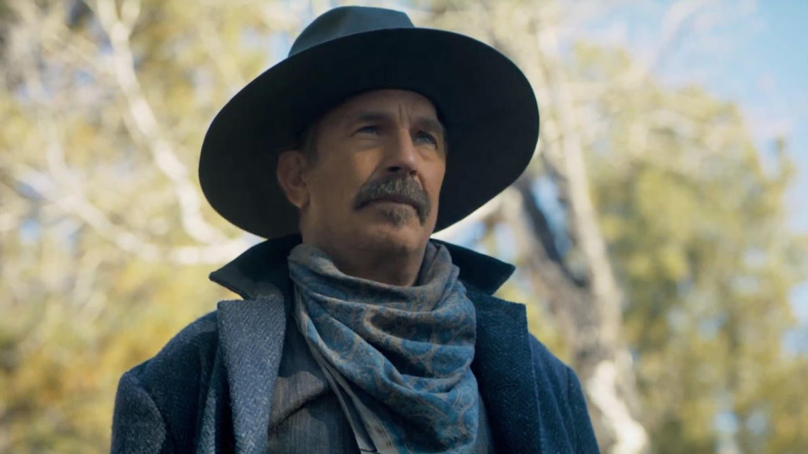 Kevin Costner in una scena di Horizon
