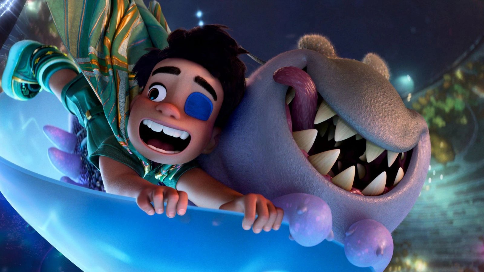 Il piccolo Elio e Glordon, protagonisti del film Pixar