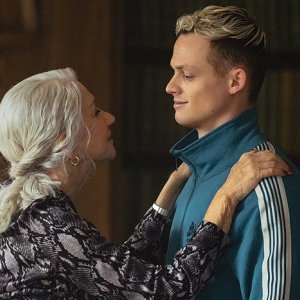 Nonna e nipote in scena.