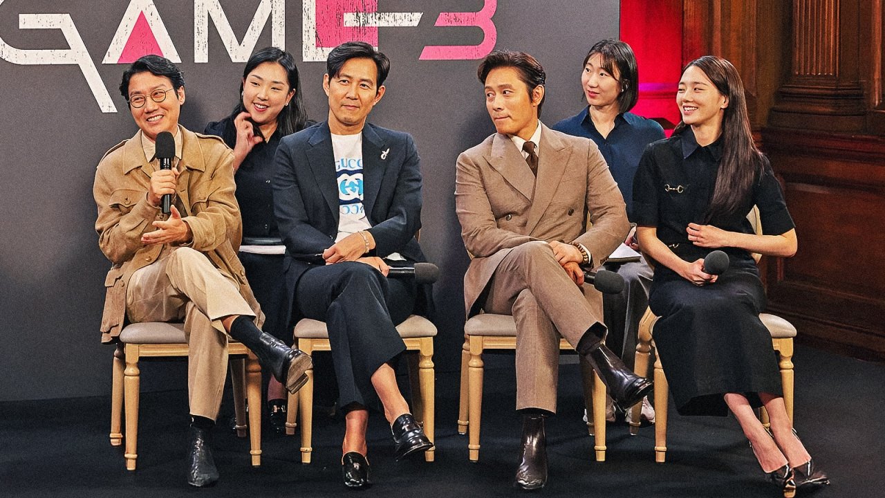 Il cast in conferenza stampa.