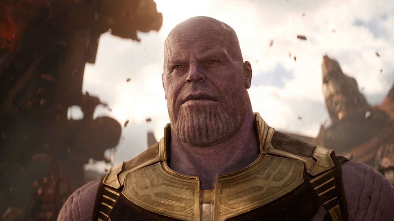 Thanos, un'immagine del villain in Avengers: Infinity War
