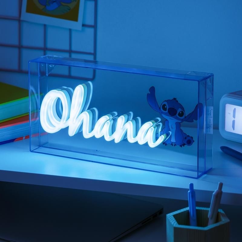 Pp12800Ls Stitch Ohana Led Neon Light Lifestyle On Square