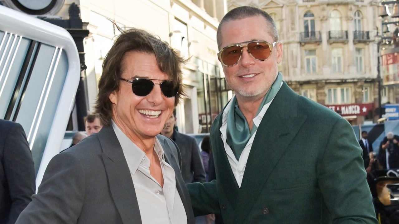 Tom Cruise e Brad Pitt alla premiere di F1