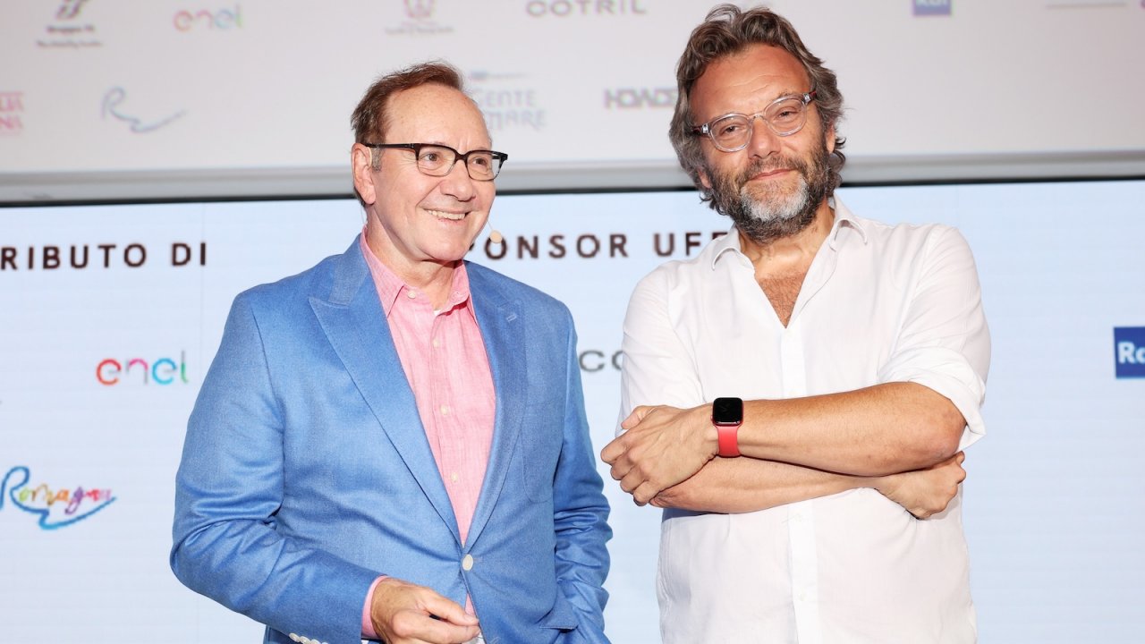 Marco Spagnoli, direttore artistico dell'IGSF, con Kevin Spacey