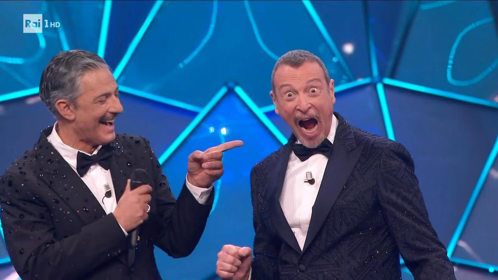 Fiorello e Amadeus a Sanremo