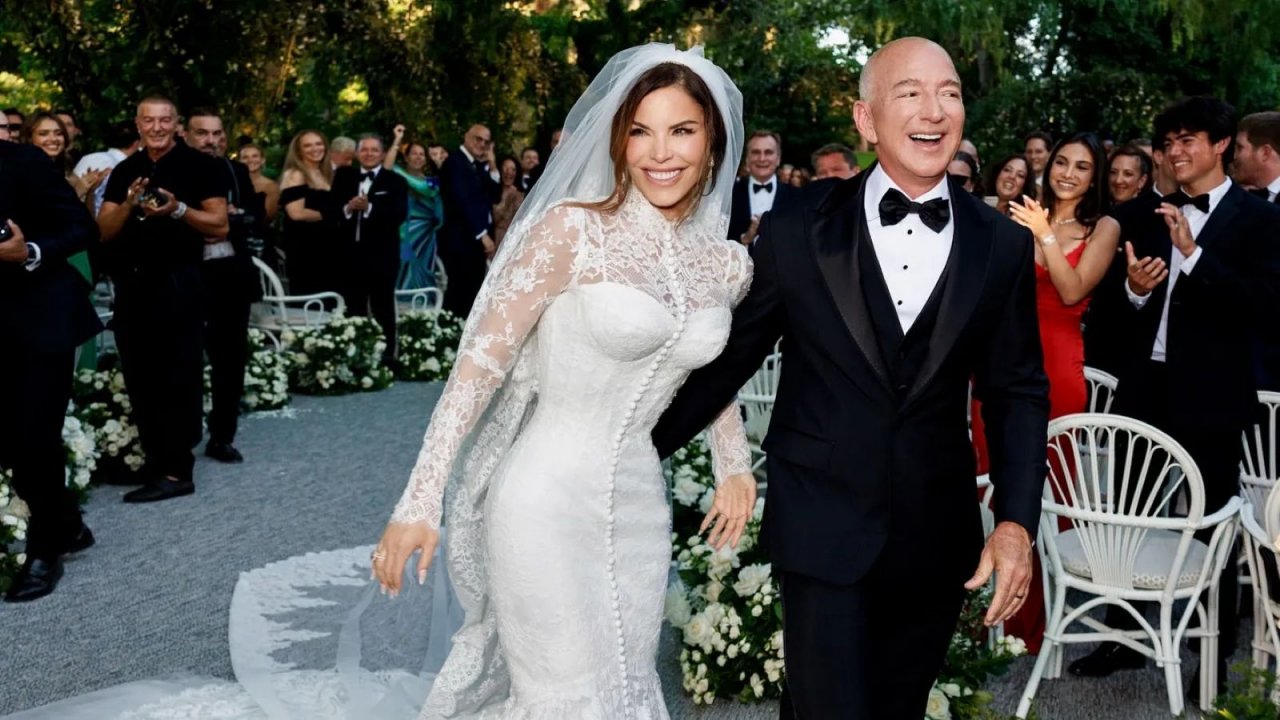 Jeff Bezos e Lauren Sanchez a Venezia