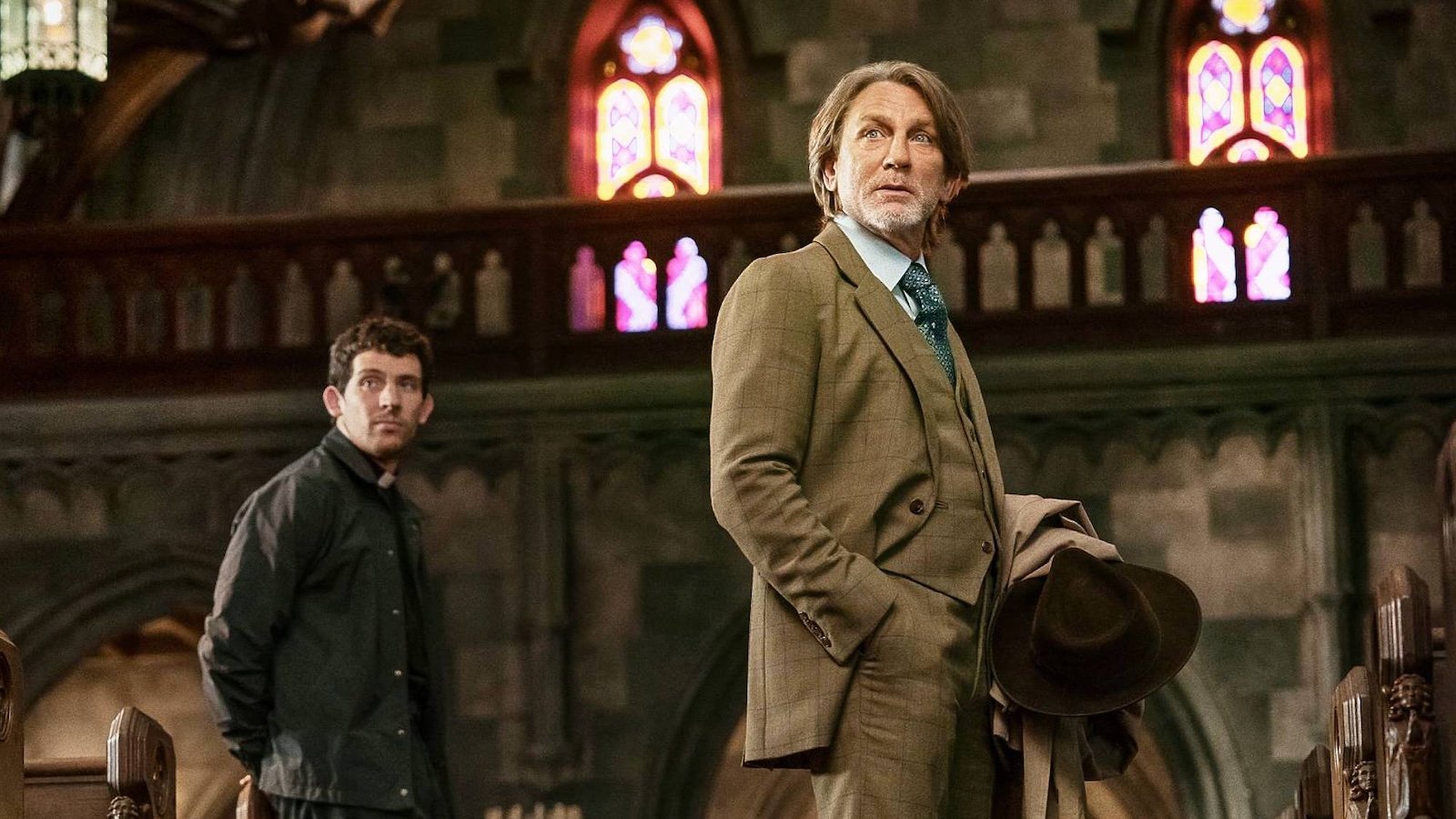 Wake Up Dead Man: A Knives Out Mystery, Daniel Craig e Josh O'Connor in un'immagine