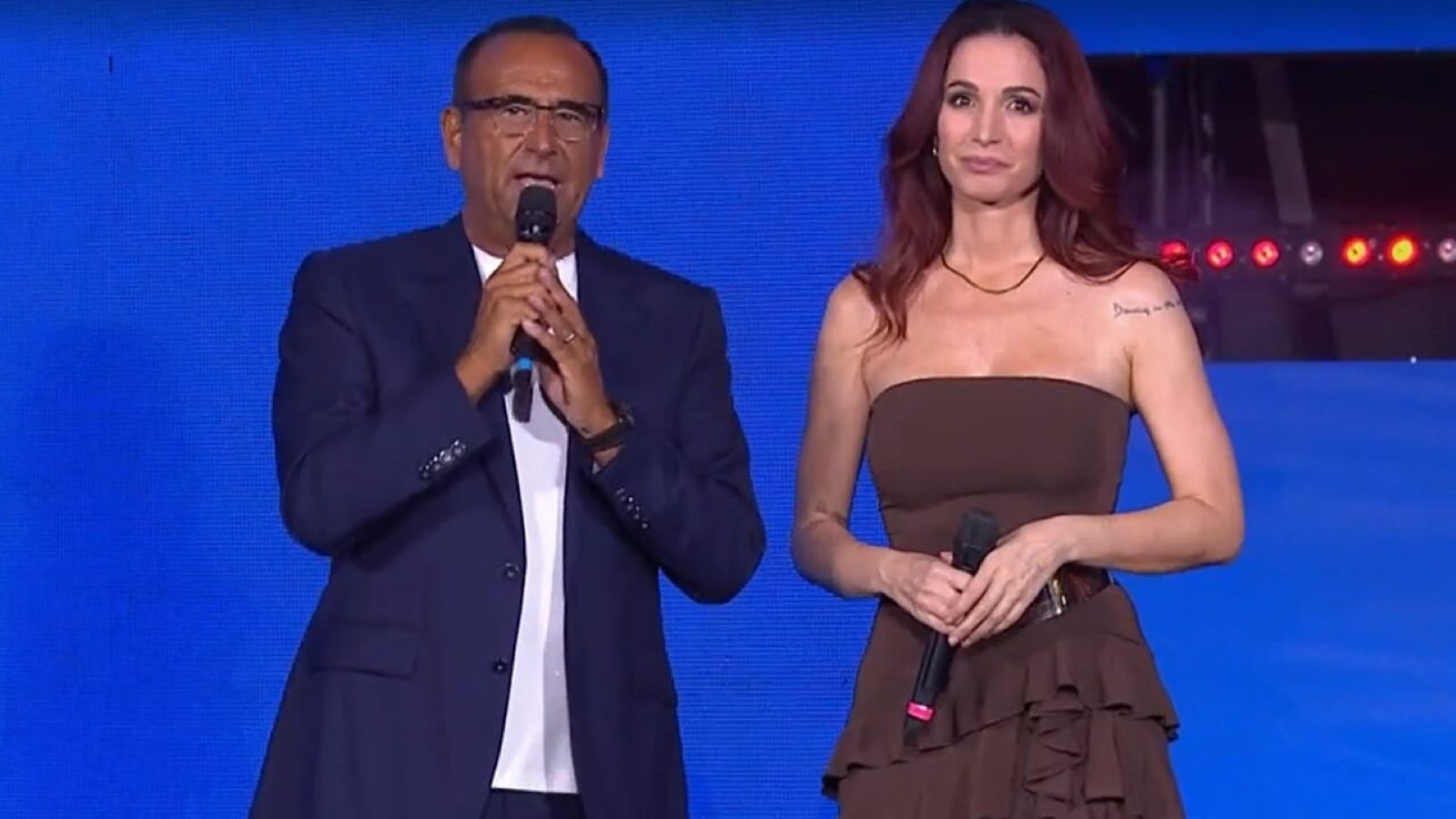 Carlo Conti e Andrea Delogu