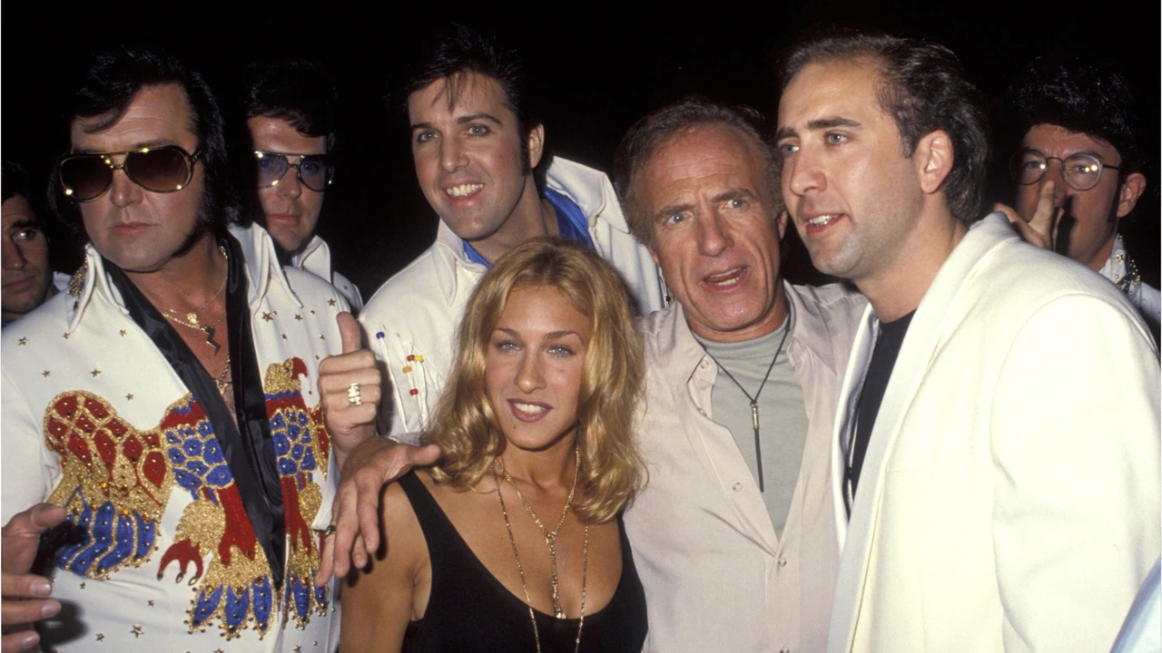 Sarah Jessica Parker e Nicolas Cage insieme a James Caan ad un evento pubblico