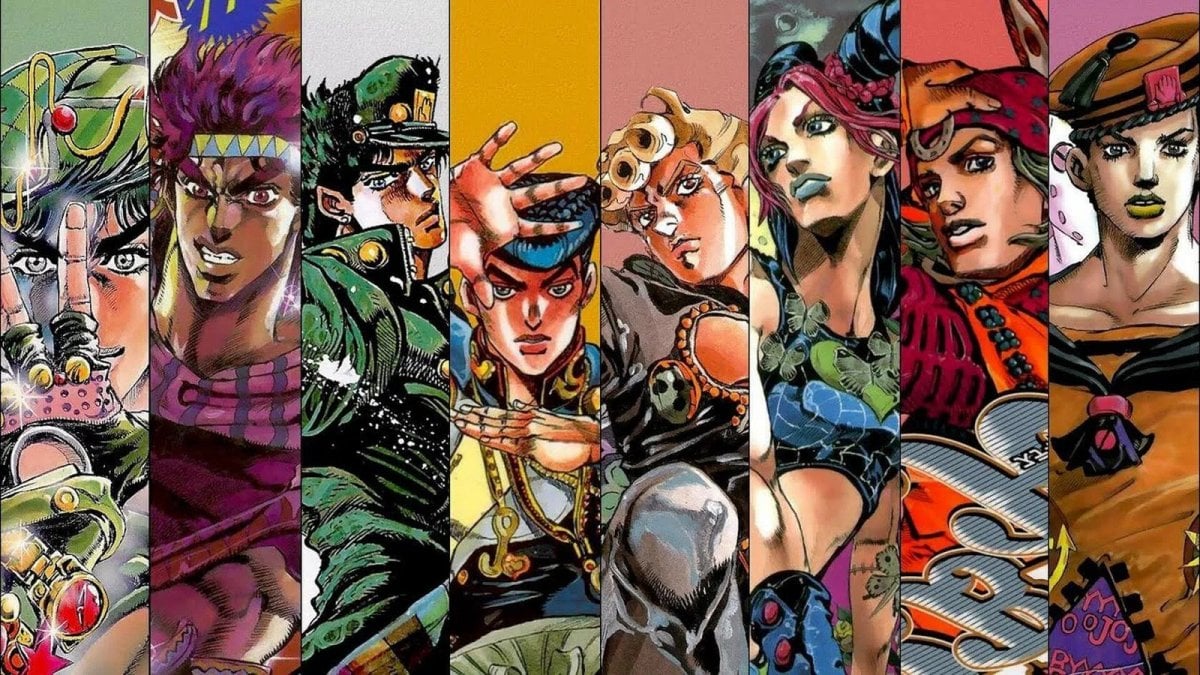le bizzarre avventure di jojo hiroiko araki crea illustrazioni speciali per l apertura del suo jojo world