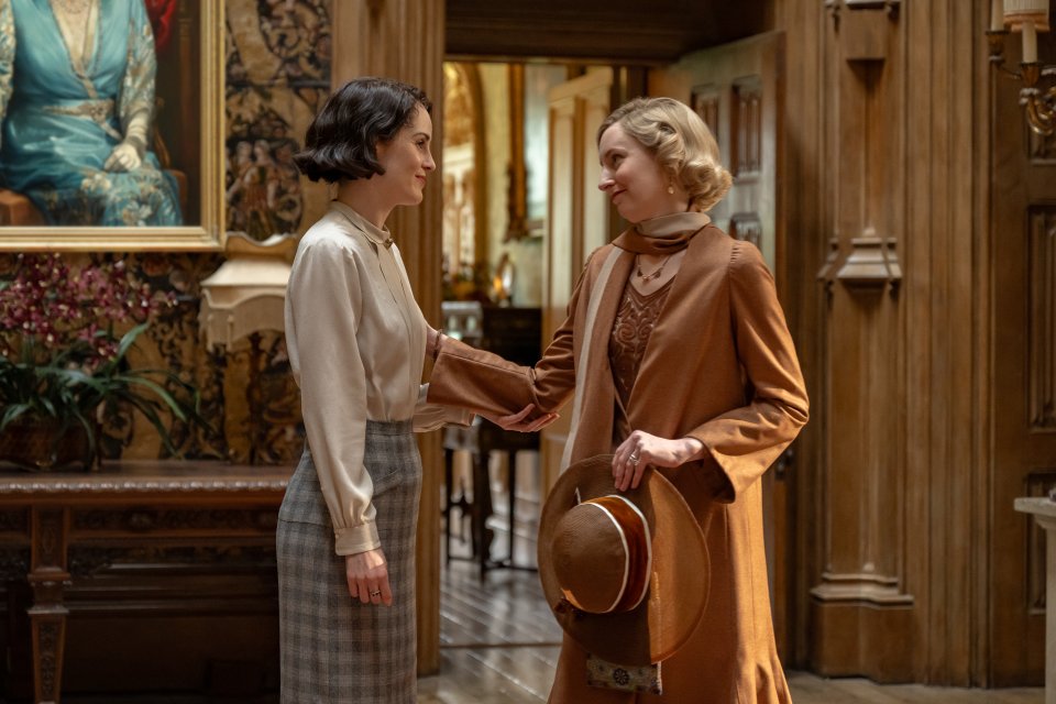 Downton Abbey Il Gran Finale Michelle Dockery Laura Carmichael Scena Film Cinema
