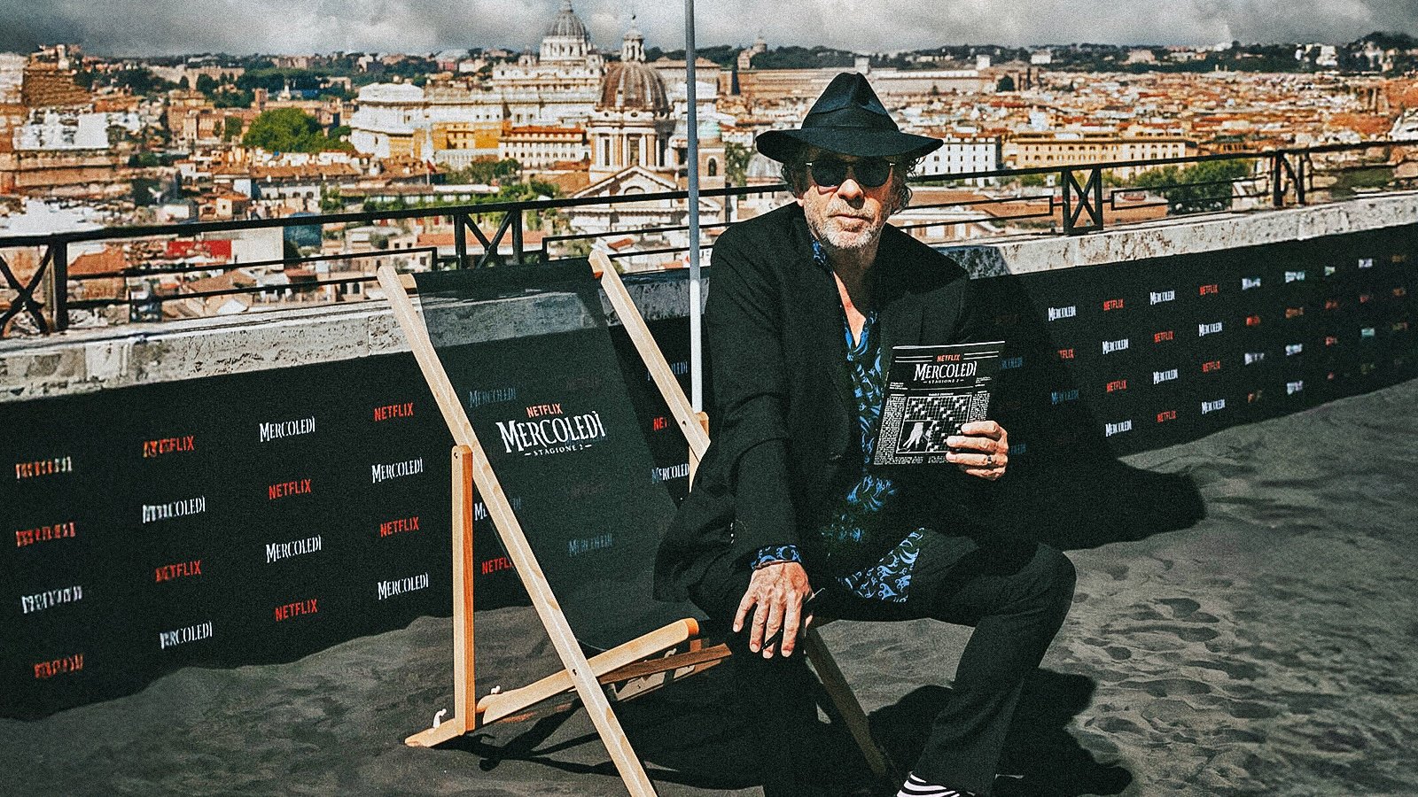 Tim Burton presenta Mercoledì 2 a Roma