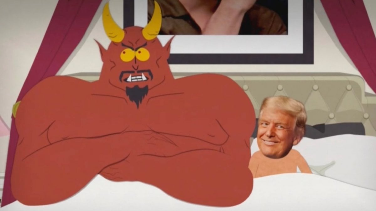 south park shock trump finisce a letto con satana nel primo episodio della 27esima stagione