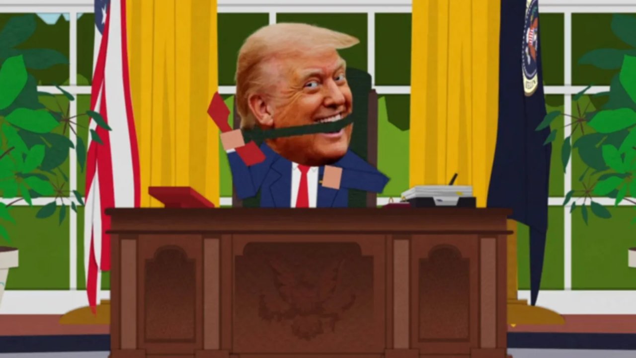 Una scena di South Park con Trump