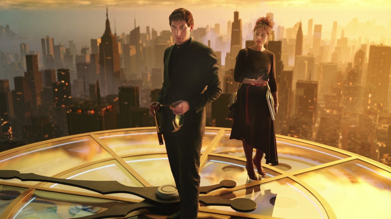 Megalopolis, Adam Driver e Nathalie Emmanuel in una scena