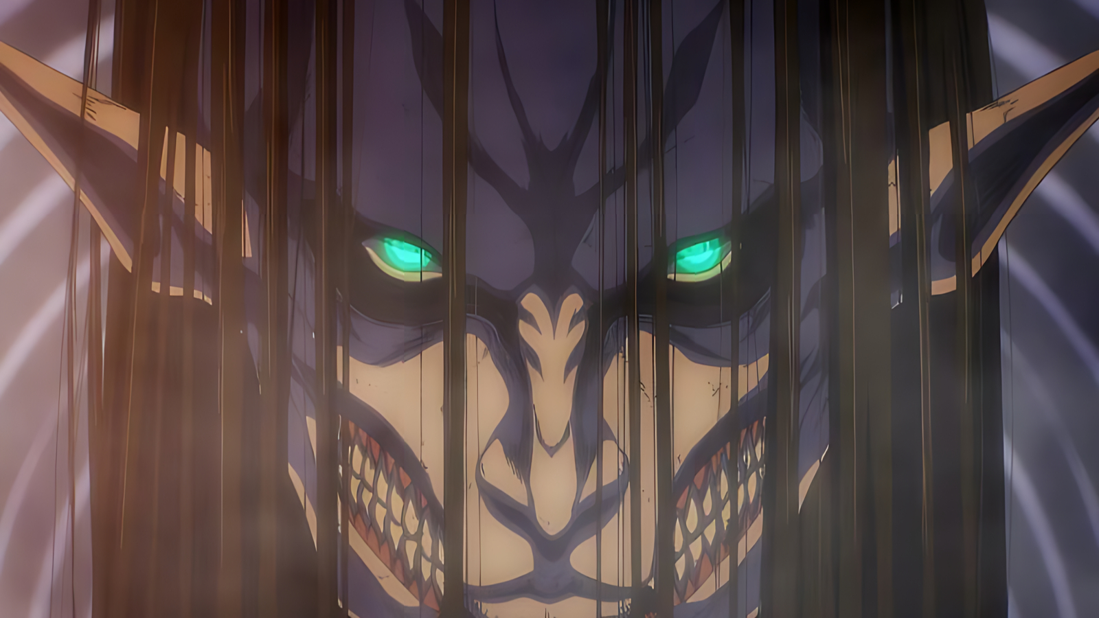 Una scena di L'Attacco dei Giganti con Eren