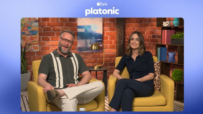 Platonic 2, Seth Rogen e Rose Byrne: 'Raccontiamo gli amici disfunzionali. Insieme in The Studio? Chissà'