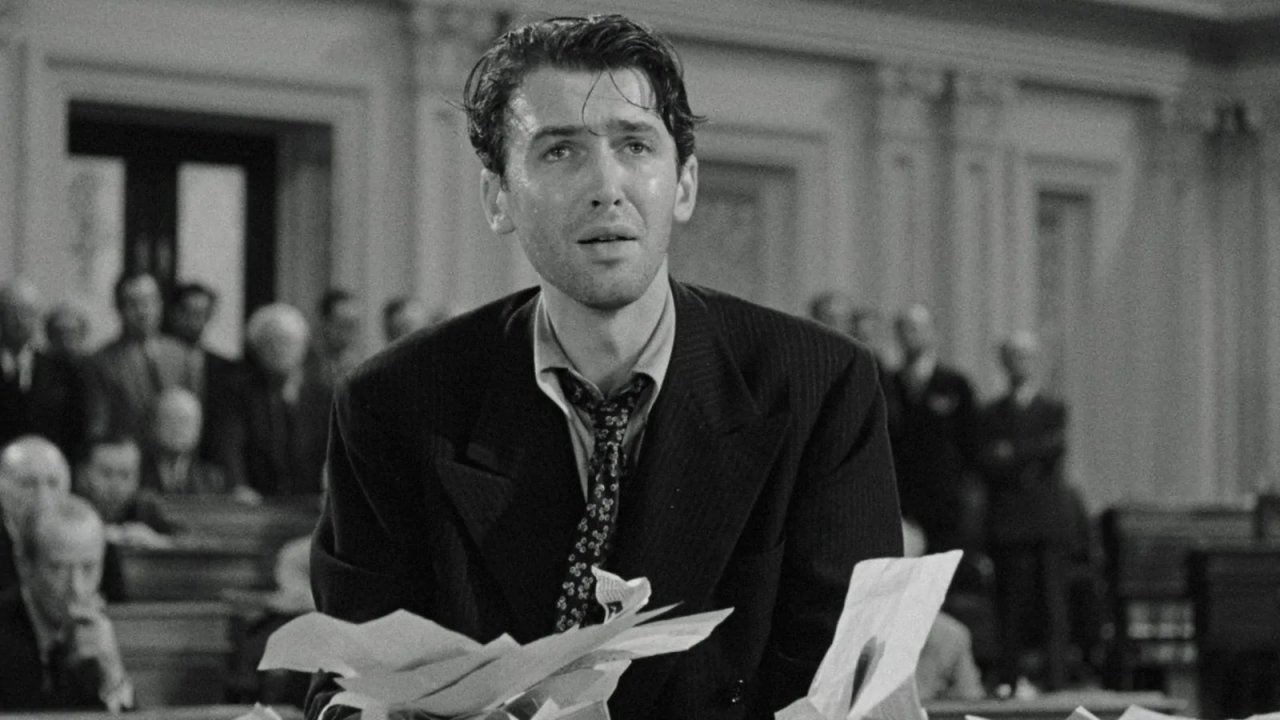 James Stewart in una scena de La vita è meravigliosa