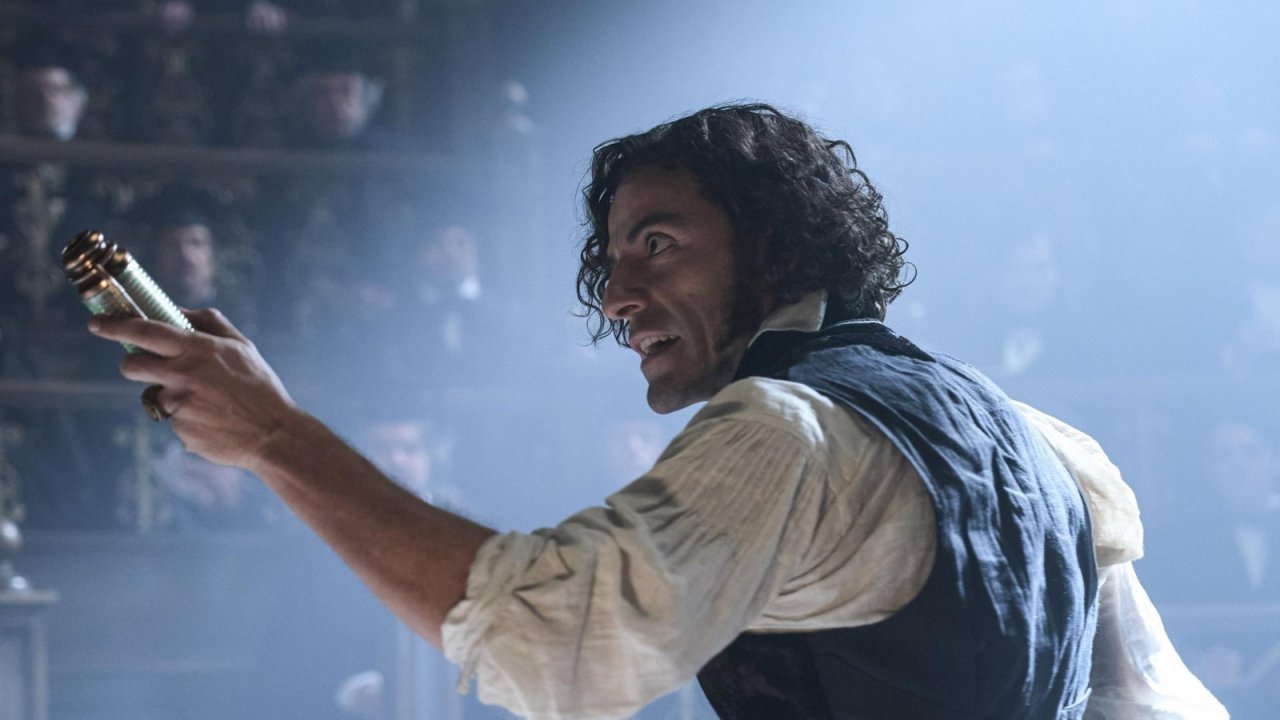 Frankenstein: Oscar Isaac in una scena