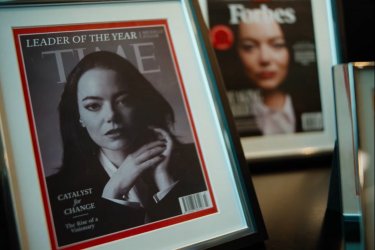 Bugonia Emma Stone Time Cover