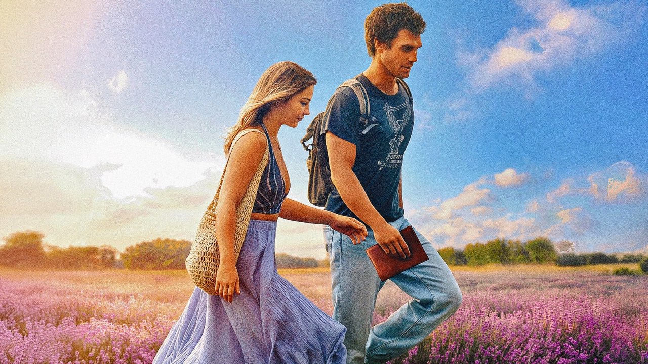 KJ Apa e Madelyn Cline in una scena di La mappa che mi porta a te