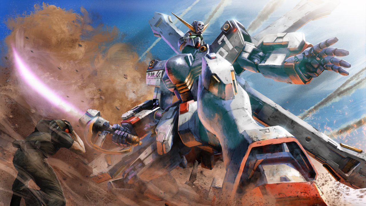 Una scena di Gundam