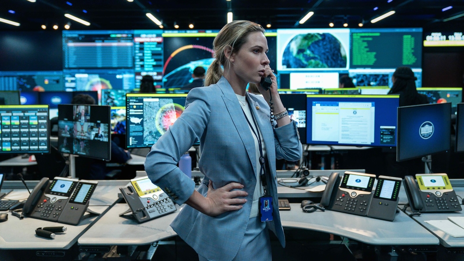 A House of Dynamite, Rebecca Ferguson in una foto del film di Kathryn Bigelow