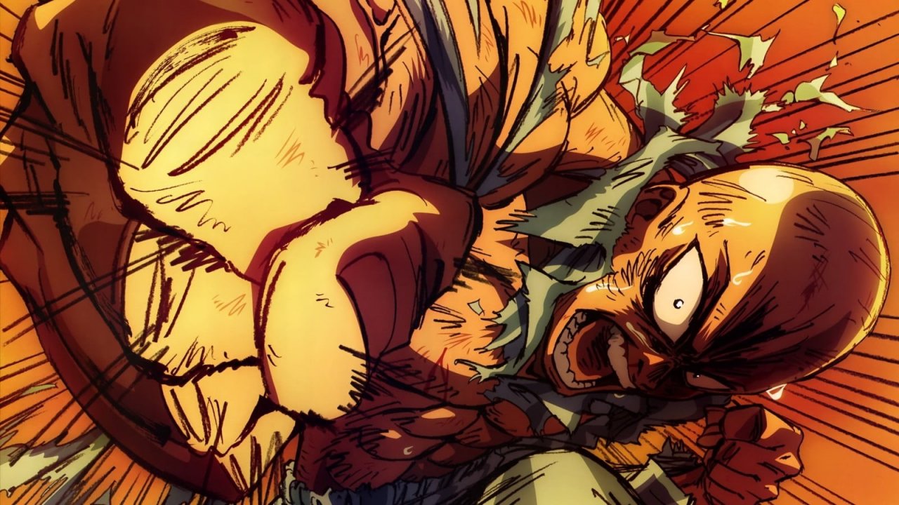 Una scena di One-Punch Man