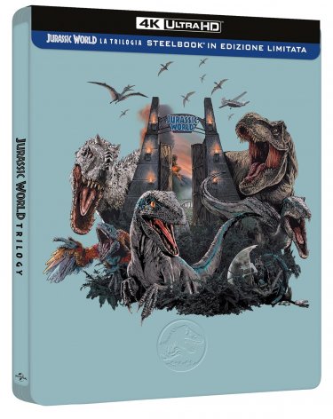 Jurassic World Trilogy Steelbook 4K Cover