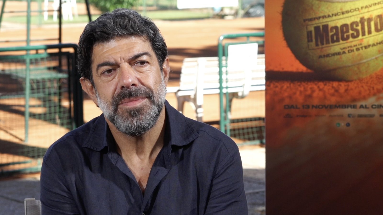 Pierfrancesco Favino durante la nostra intervista per Il Maestro