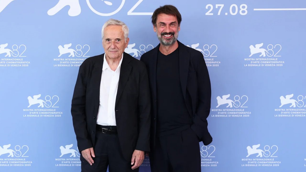 Marco Bellocchio col protagonista di Portobello Fabrizio Gifuni