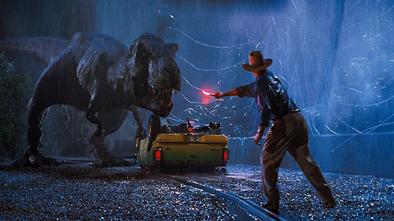 Una scena di Jurassic Park