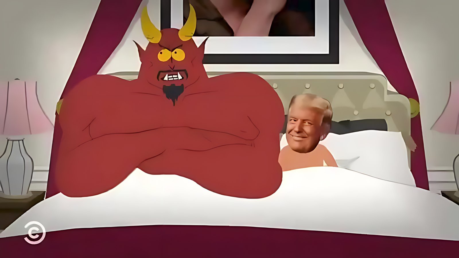 Una scena di South Park con Trump