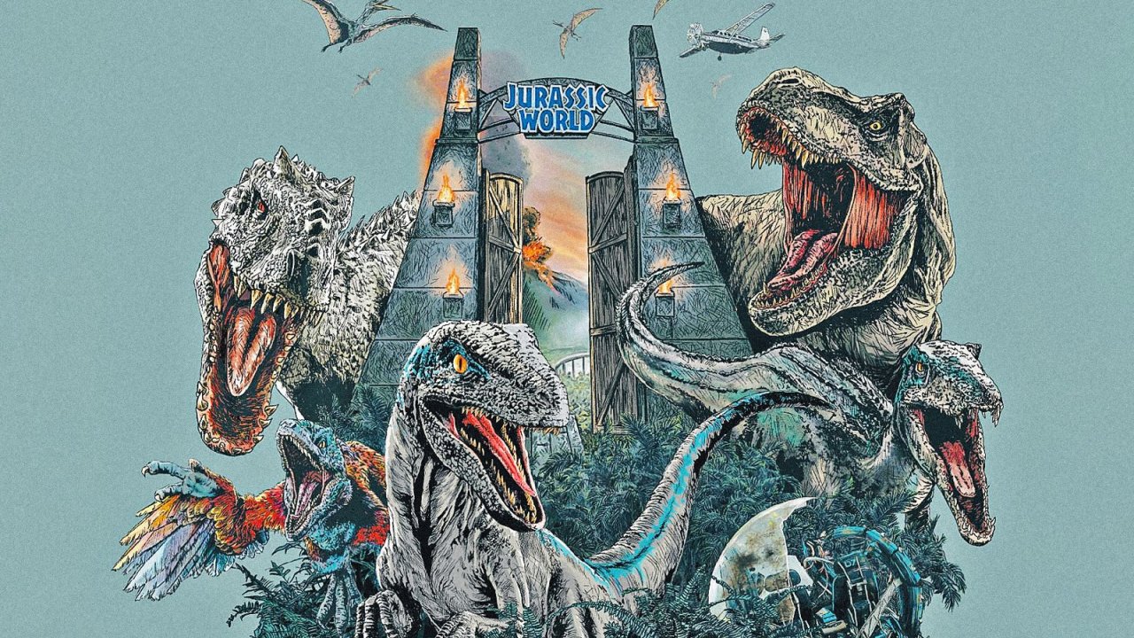 Una scena di Jurassic World