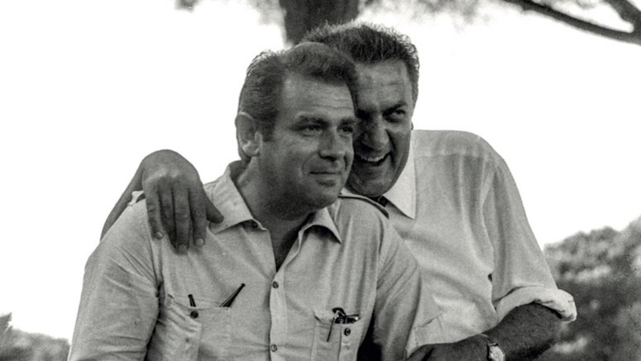 Franco Pinna e Federico Fellini in uno scatto