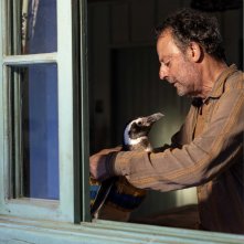 Il mio amico pinguino: Jean Reno con in braccio il suo amico pinguino