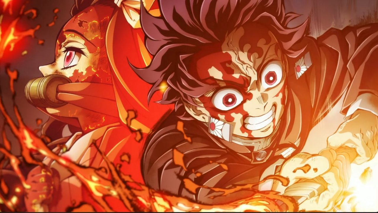 Una scena di Demon Slayer