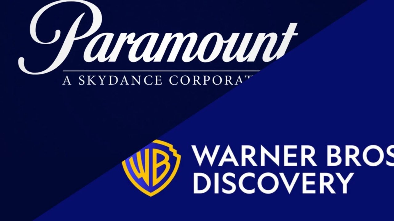 I loghi di Paramount Skydance e Warner Bros. Discovery