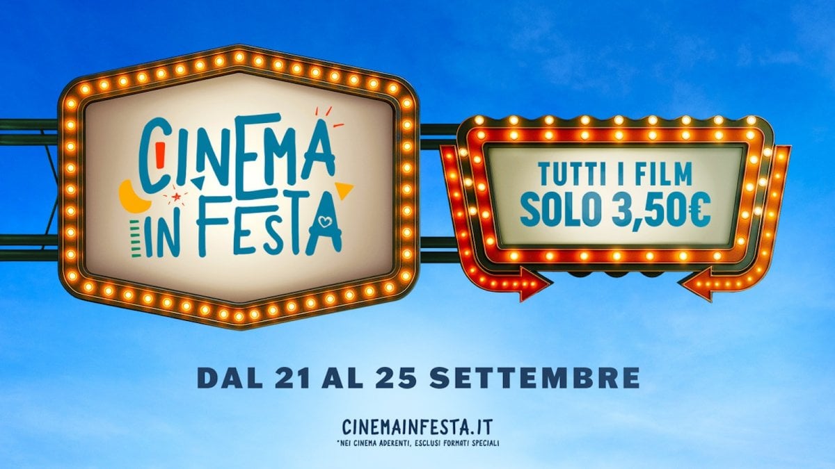 Cinema in Festa: dal 21 al 25 settembre tutti i film a €3,50